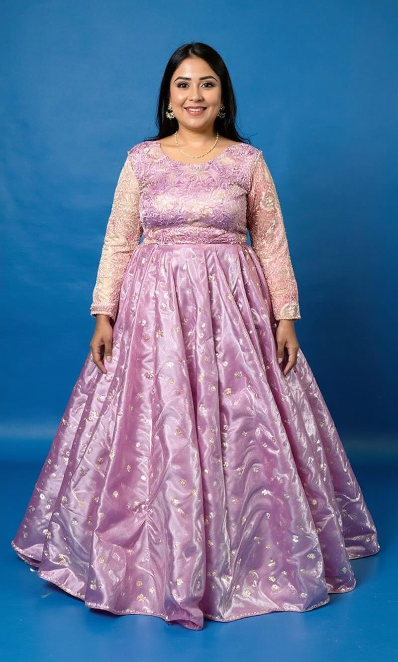 Gown (Pink and elegant look)